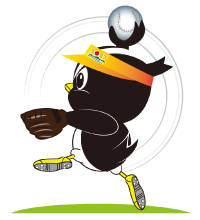 かどっぴーのソフトボールイラスト